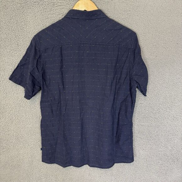 S Kuhl Shirt Mens M Blue Short Sleeve Button Up Casual Hiking Linen Blend - Picture 7 of 7